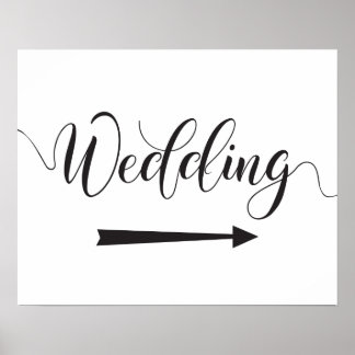 Wedding Directions Sign - Right Arrow