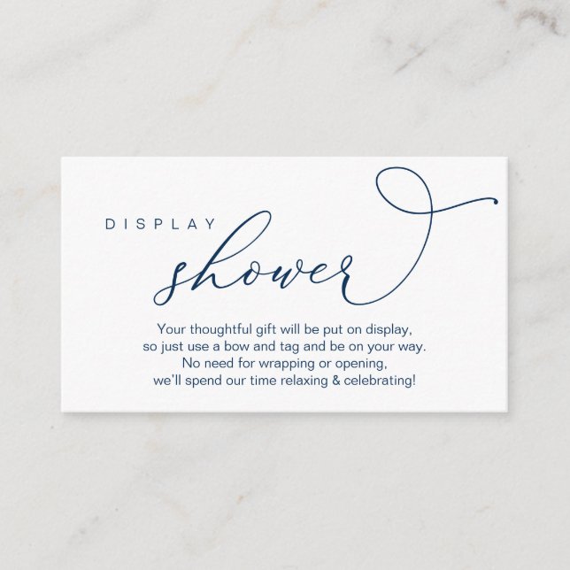 Wedding Display Shower, Modern Romantic Enclosure Card (Front)