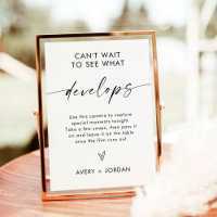 Wedding Disposable Camera Sign, Wedding Photo Game