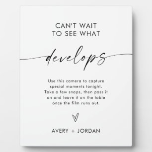 Wedding Disposable Camera Sign, Wedding Photo Game Plaque