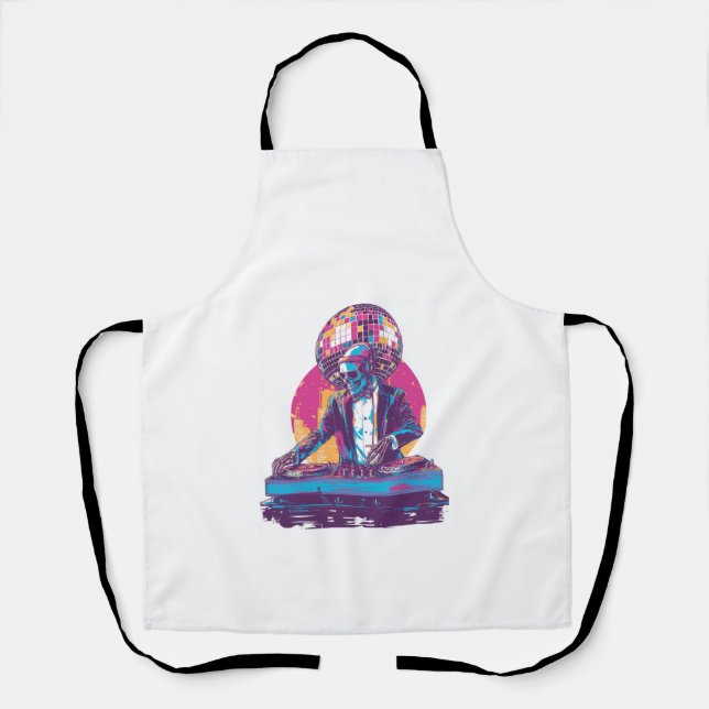 Wedding DJ Skull � Funny Formal Party Skeleton Apron (Front)