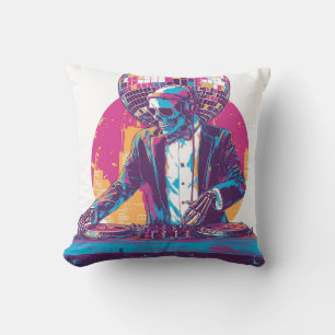 Wedding DJ Skull � Funny Formal Party Skeleton Cushion