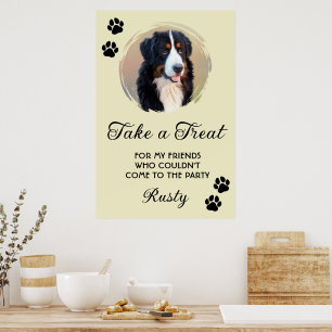 Wedding Dog Biscuit Bar with Photo Poster