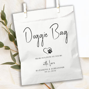 Wedding Doggie Treats Personalised Biscuit Bar Pet Favour Bag