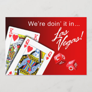 Wedding - Doing it in Las Vegas red Invitation