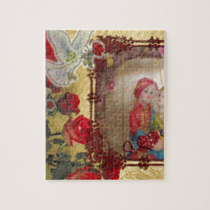 Wedding Doll Portrait Graphic Art Print Jigsaw Puzzle