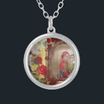 Wedding Doll Portrait Graphic Art Print Silver Plated Necklace<br><div class="desc">Wedding Doll Portrait Graphic Art Print Celebrate Love with Our “Wedding Doll Portrait” Introducing our enchanting “Wedding Doll Portrait Graphic Art Print, ” featuring beautifully illustrated South Asian bride and groom dolls. This charming artwork is set against a colourful backdrop, framed by vibrant red roses and complemented by a soft...</div>