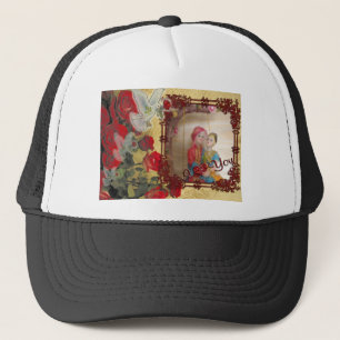 Wedding Doll Portrait Graphic Art Print Trucker Hat