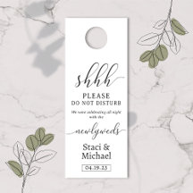 Wedding Door Hanger Template - Do not Disturb