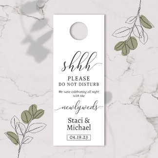 Wedding Door Hanger Template - Do not Disturb