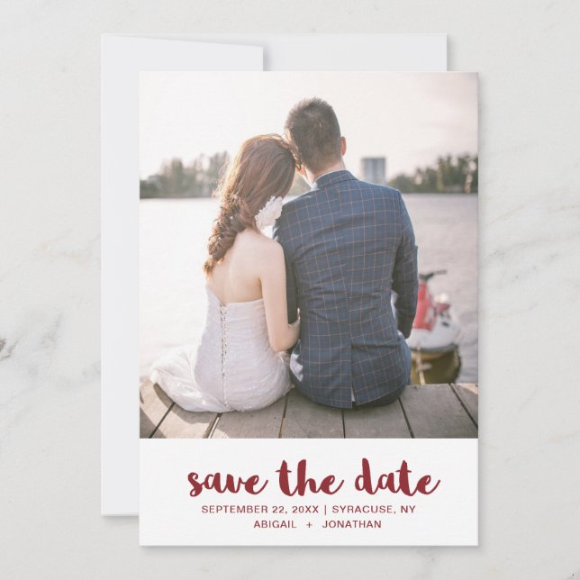 Wedding Dots Save the Date Photo (Front)