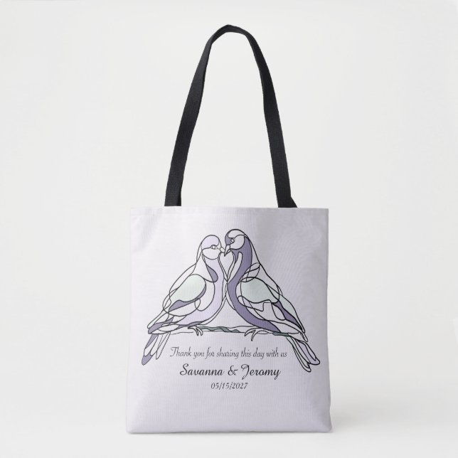 Wedding Dove Swag Bag (Front)