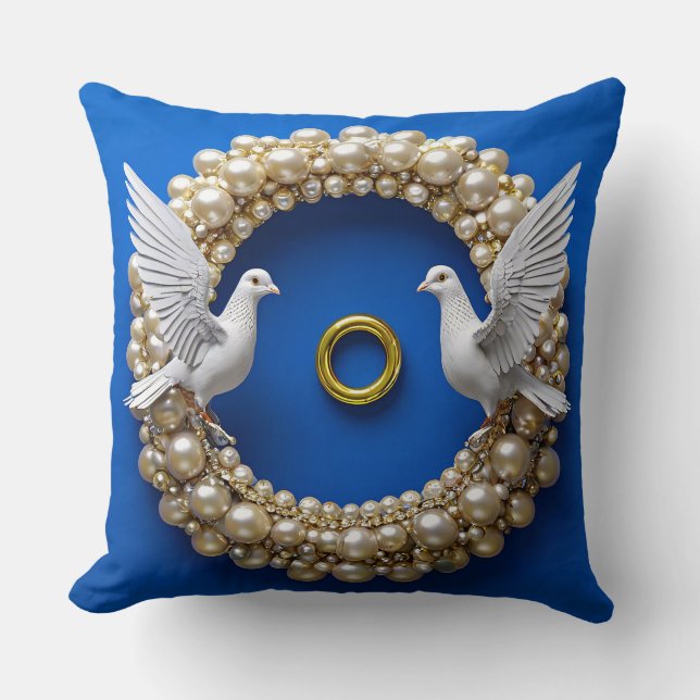 Wedding doves Art Cushion (Front)