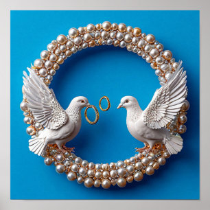 Wedding doves Art Poster