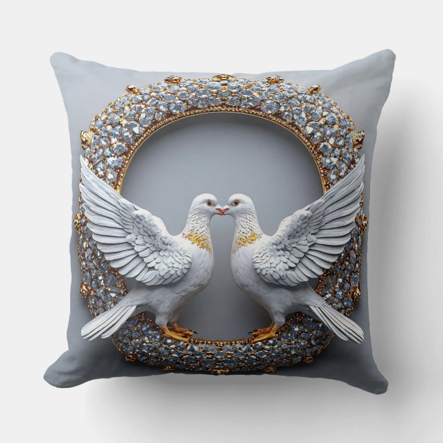 Wedding Doves Cushion (Front)