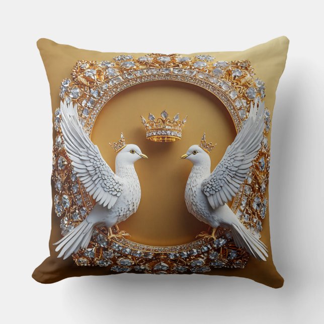 Wedding Doves Emotional Love Theme Cushion (Front)