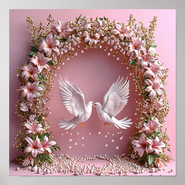 Wedding Doves Poster (Front)