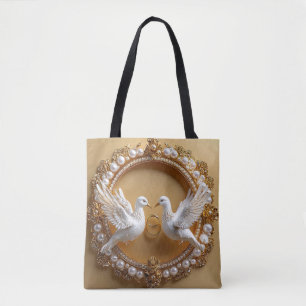 Wedding Doves Tote Bag