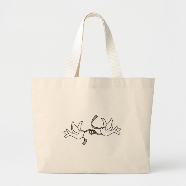 Wedding Doves with Rings Bag (Front)