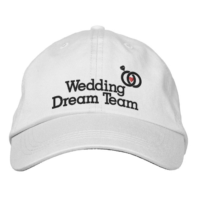 Wedding Dream Team, Bride, Bachelorette Party Embroidered Hat (Front)