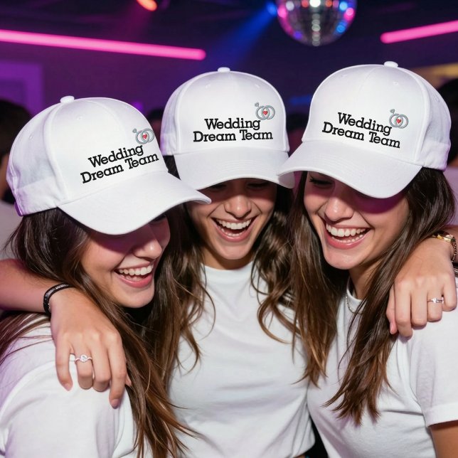 Wedding Dream Team, Bride, Bachelorette Party Embroidered Hat (Creator Uploaded)