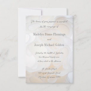 Wedding dress background - 3x5 Wedding invitation