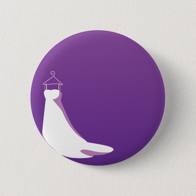 Wedding Dress: Beautify in purple 6 Cm Round Badge (Front)
