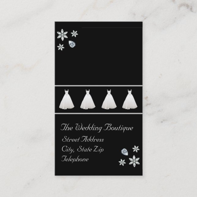 Wedding Dress Boutique Business Card (Front)