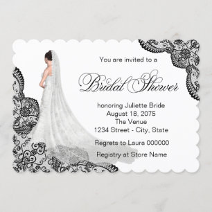 Wedding Dress Bridal Shower Invitation