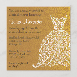 Wedding Dress Bridal Shower Invitation