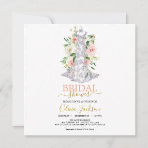 Wedding Dress Bridal Shower Invitation