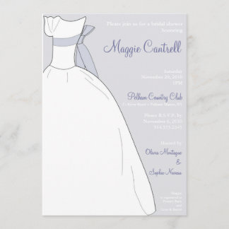 Wedding Dress Bridal Shower Invitation