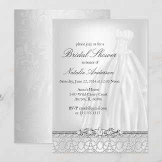 Wedding Dress Bridal Shower Invitation
