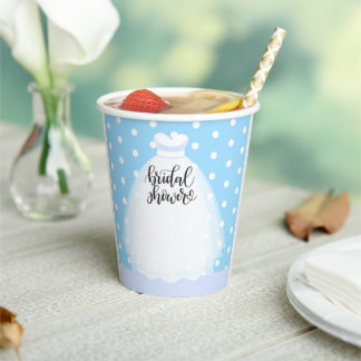 Wedding Dress Bridal Shower Paper Cups
