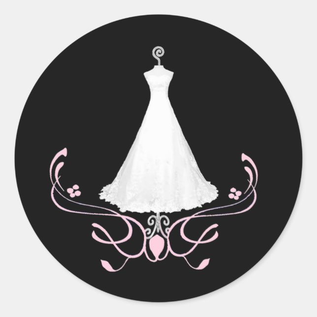 Wedding Dress envelope sticker (Front)