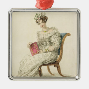 Wedding dress, fashion plate from Ackermann's Repo Metal Ornament