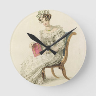 Wedding dress, fashion plate from Ackermann's Repo Round Clock