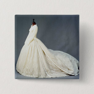 Wedding dress of Katharine Worsley 15 Cm Square Badge