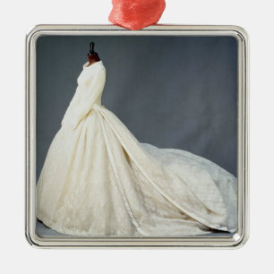 Wedding dress of Katharine Worsley Metal Ornament