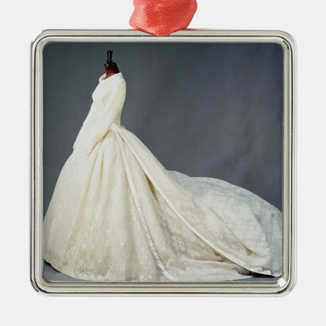 Wedding dress of Katharine Worsley Metal Ornament (Front)
