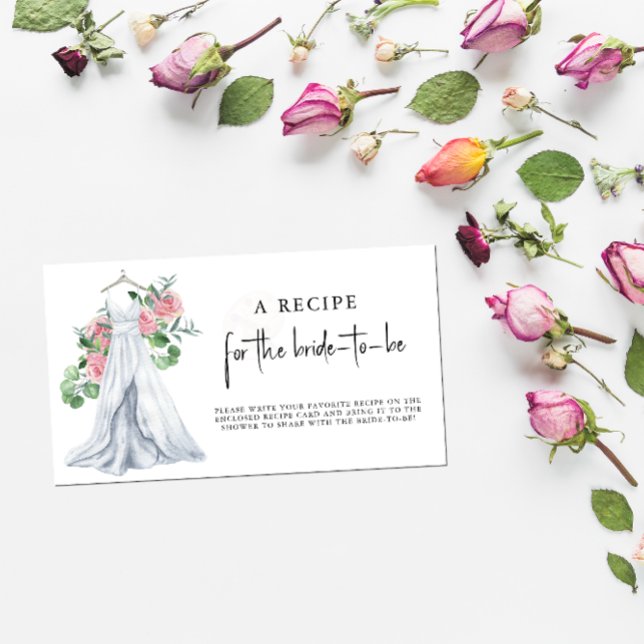 Wedding dress - Recipe for the bride-to-be Enclosure Card (Creator Uploaded)