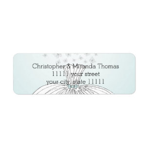 Wedding Dress Return Address Label