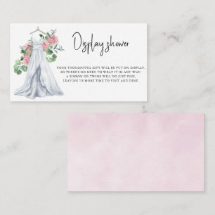 Wedding dress with flowers - Display Shower Enclosure Card