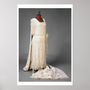 Wedding dress worn by Mary, Princess Royal, 1922 Poster