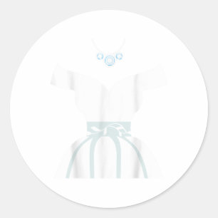 Wedding Dresses Bridal Showers Cute Graphic Funny  Classic Round Sticker