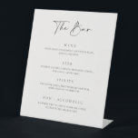 Wedding Drink Menu Bar Reception C100 Pedestal Sign<br><div class="desc">Our pedestal drink menu bar sign is perfect to add to a frame to display at the bar. Guests can choose which drinks to order at your event. This item is part of our Crystal wedding invitation suite C100,  please visit our store to view the collection of coordinating items.</div>