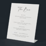 Wedding Drink Menu Bar Reception C100 Pedestal Sign<br><div class="desc">Our pedestal drink menu bar sign is perfect to add to a frame to display at the bar. Guests can choose which drinks to order at your event. This item is part of our Crystal wedding invitation suite C100,  please visit our store to view the collection of coordinating items.</div>