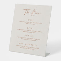 Wedding Drink Menu Bar Reception L201