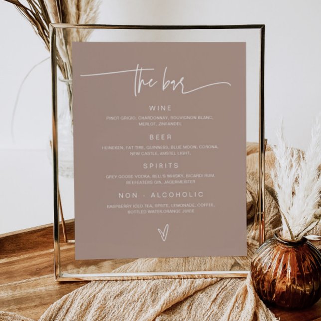 Wedding Drink Menu Bar Sign Reception Poster G400 (Creator Uploaded)