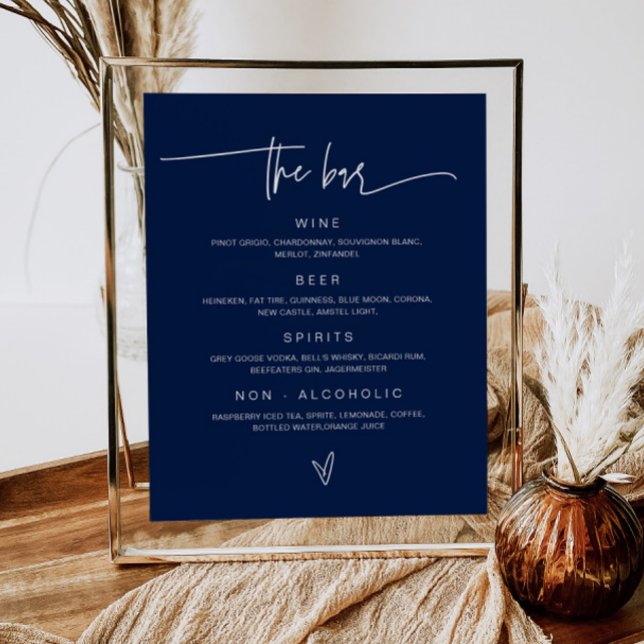 Wedding Drink Menu Bar Sign Reception Poster G400 (Creator Uploaded)
